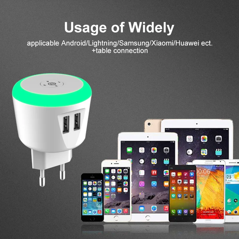 Зарядное устройство PHOMAX с USB 5 В 2 4 А светодиодный таймер умное зарядное для Samsung