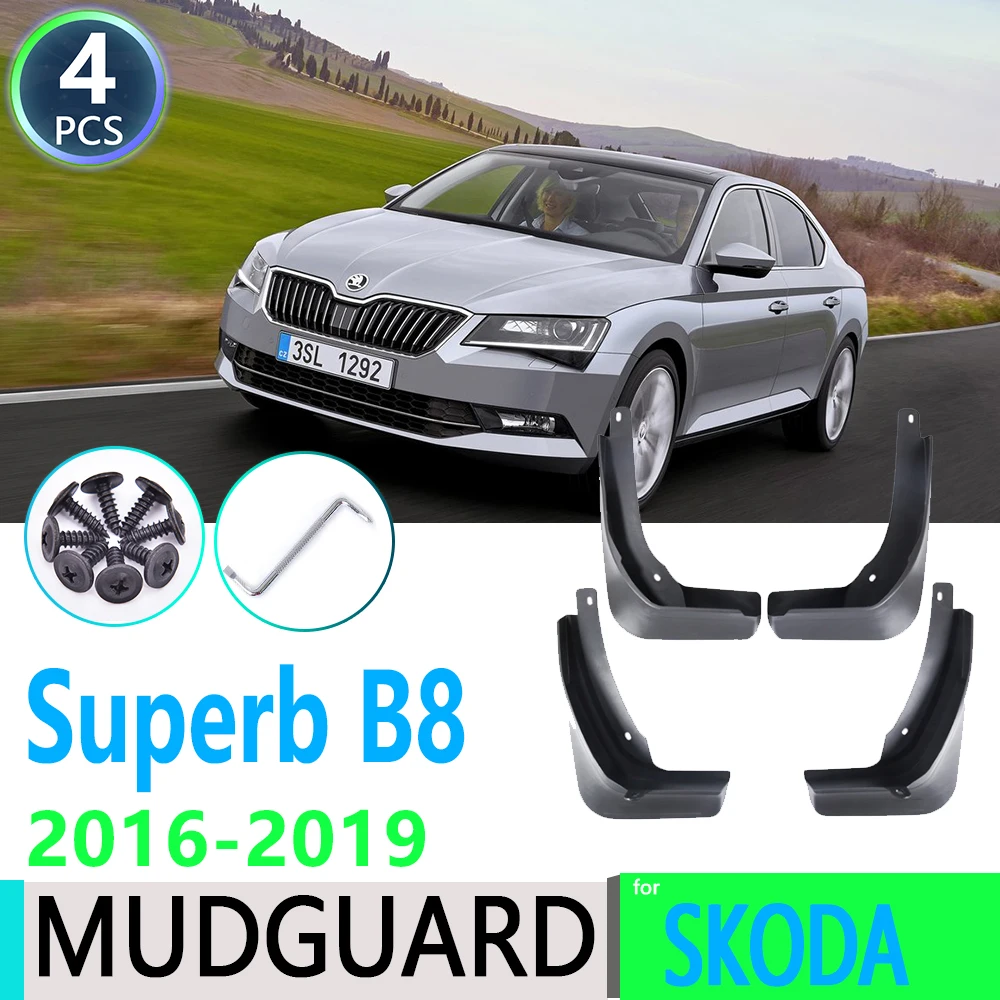 Брызговики для Skoda Superb B8 3 MK3 3V 2016 2017 2018 2019 4 шт. брызговики автомобильные аксессуары