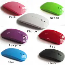 Ultra Thin USB Optical Wireless Mouse 2.4G Receiver Slim Mouse Cordless Computer PC Laptop Desktop