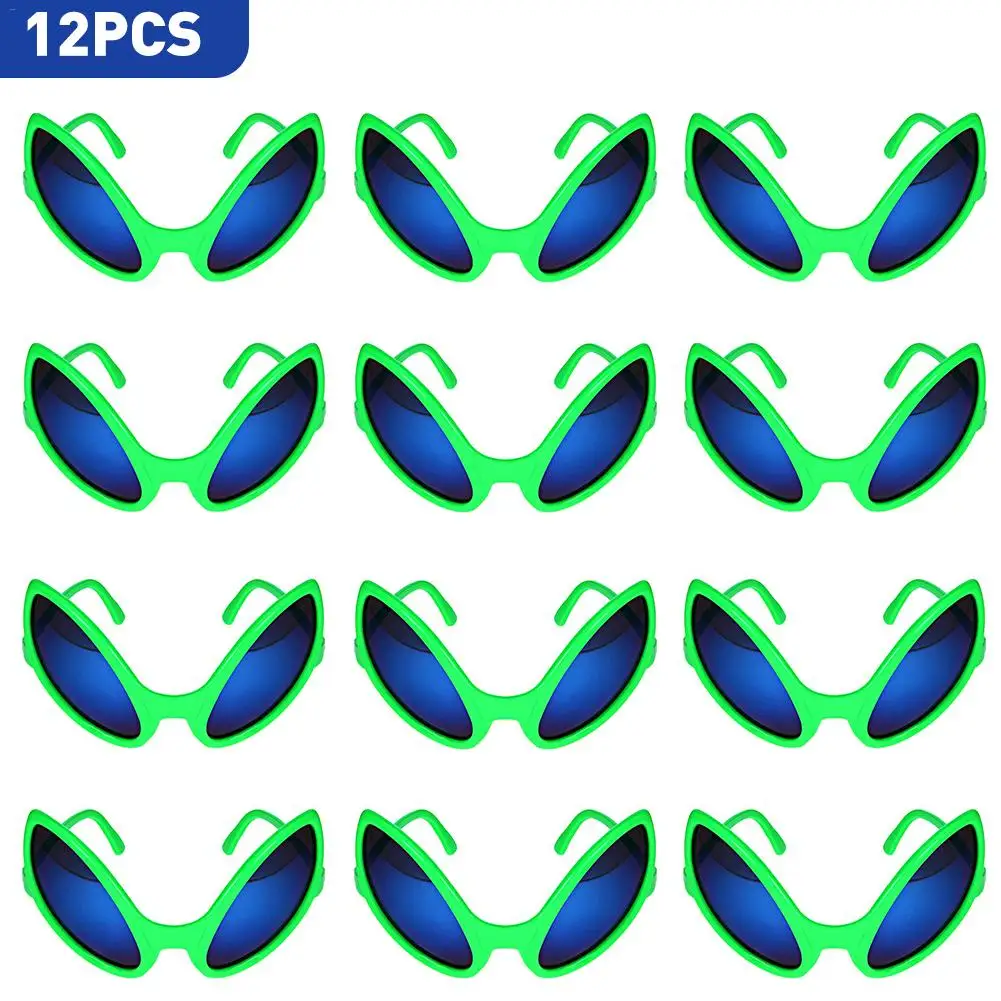 

12PCS Alien Fun Party Glasses Sunglasses Mask Glasses Halloween Photo Booth Props Accessories Party Supplies Decoration Gift