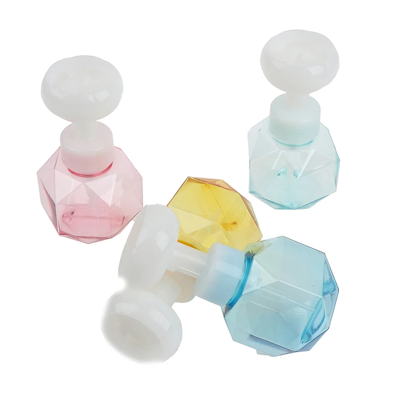 300ML Liquid Soap Dispenser Flower Shape Foam Empty Bottle Clear Plastic Bottle Foam Shower Gel Pump Bottle Bathroom Bottle