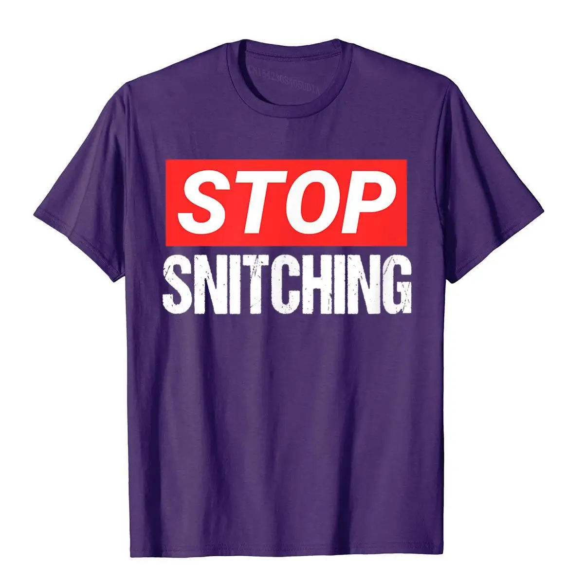Stop Snitching T-Shirt Funny Humor Tee__B10184purple