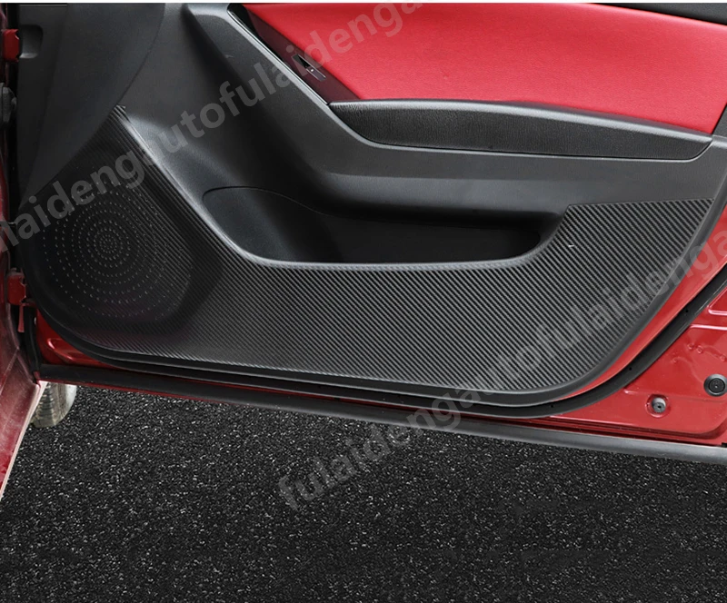 4 шт., для Mazda 6 M6 Atenza-, новинка, углеродное волокно, кожа, защита для двери, защита от ударов, накладка, автомобильные аксессуары