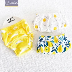 Elinfantil 3 pces conjunto 6 camadas de algodão para 4 18kg lavável respirável calças de treinamento do bebê reusável