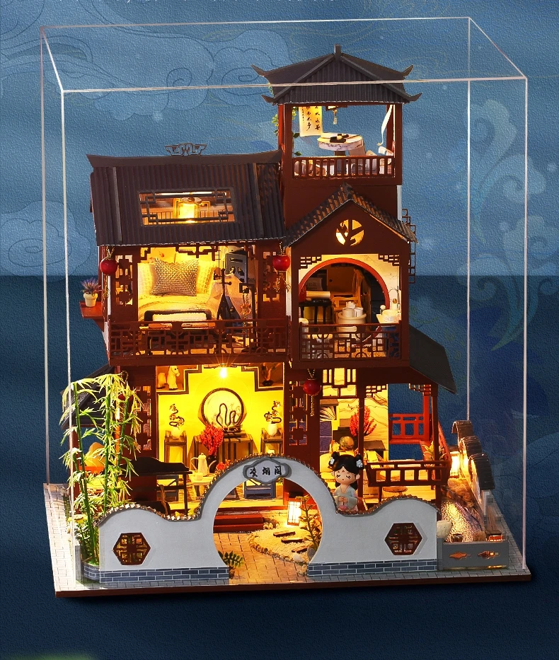 Lingyan Pavilion Japanese Style 3D Miniature Kit