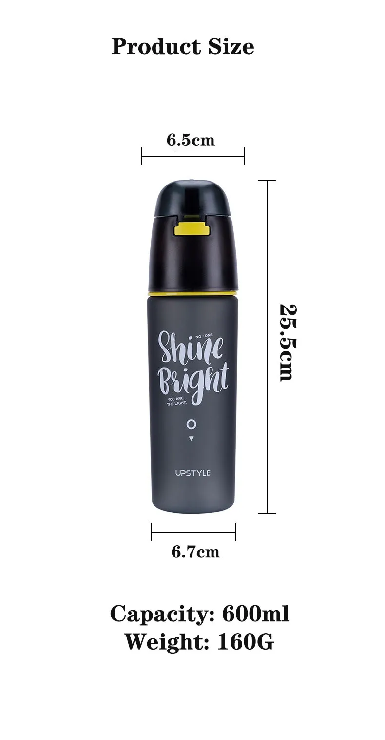 NANGUFANG/600ml water bottle plastic water bottle for outdoor sports fitness cycling hiking Portable leakproof my water bottles