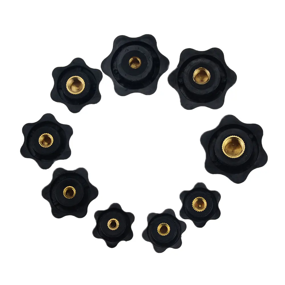 6PCS Six Stars Blind Hole M4 M5 M6 M8 M10 Plum Bakelite Hand Tighten Nuts Handle Star Mechanical Thumb Nut Impassable | Обустройство