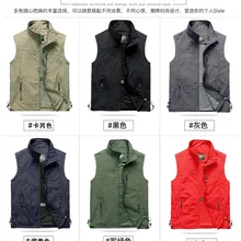 Стиль Настраиваемый Логотип весенний жилет мужской тонкий жилет Открытый Рыбалка фотография 7882