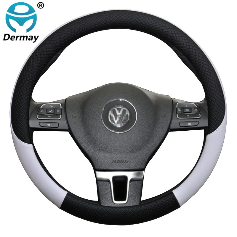 100 Dermay Brand Leather Car Steering Wheel Cover Antislip For