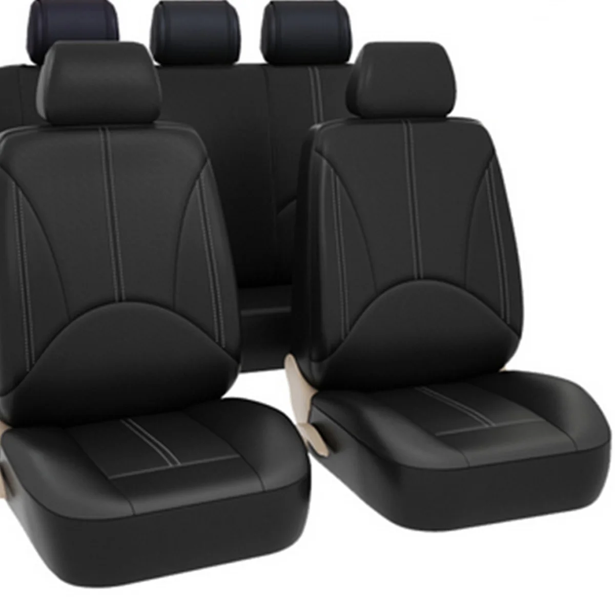

Universal Car Auto Seat Cover Front/Back/Head Rest Protector Wear-resistant Set