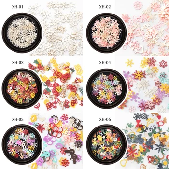 

Women Girls Christmas Snowflakes Nail Flakes Nail Decal Sticker DIY Manicure Decals DIY Crafts