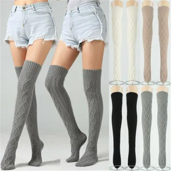 

Fashion Leg Warmers 2020 Autumn Women Warm Knee High Winter Knit Solid Crochet Leg Warmer Socks Warm Boot Cuffs Beenwarmers