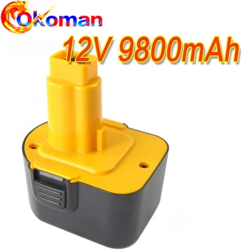 

12V 9800mAh Tool battery for Dewalt DE9074 DC9071 DE9037 DE9071 DE9075 DW9071 DW9072 DW9074 DC727 DC756 DC980 DC981 DW051