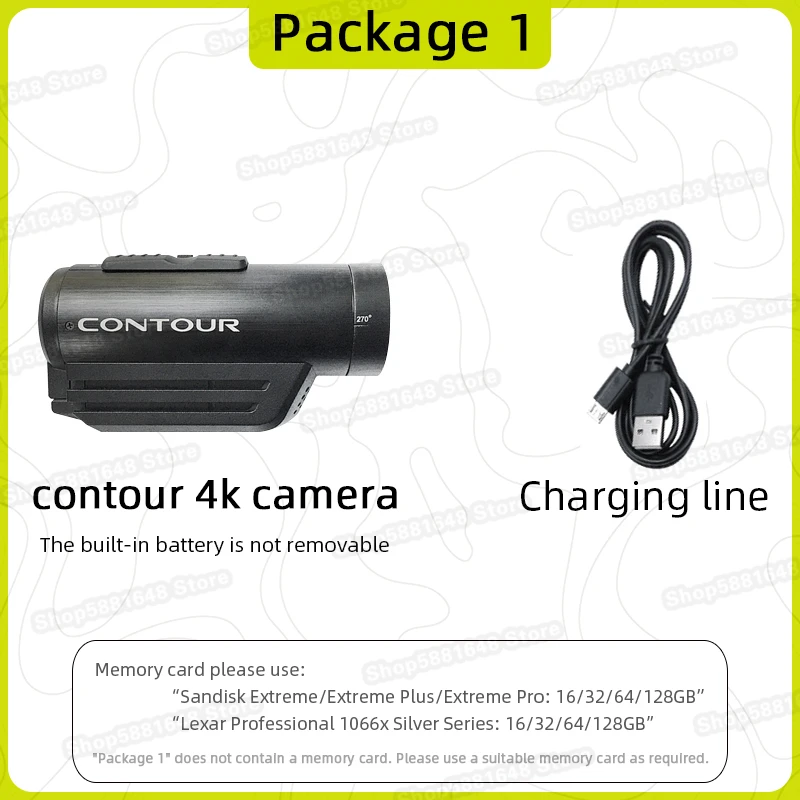 Camera contour 4K version Ultra HD roam2 roam3 upgrade App control tactical helmet head mounted first view camera 