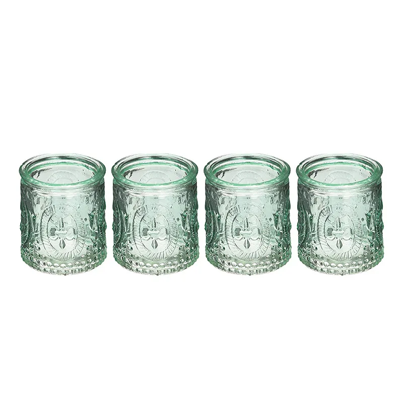 

Amazon New Style Glass Candle Cup Relief Retro Blue Christmas Candlestick European Style Creative Candlestick Ornaments