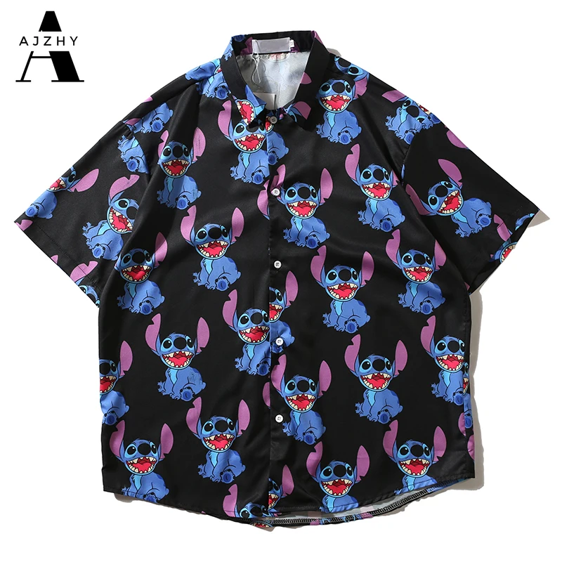 2020 Summer Men Casual Cartoon 3D Print Short Sleeve Shirt for Men Turn-down Collar Blouse Beach Holiday Hawaiian Shirt Tops 2020 Summer Men Casual Cartoon 3D Print Short Sleeve Shirt for Men Turn-down Collar Blouse Beach Holiday Hawaiian Shirt Tops