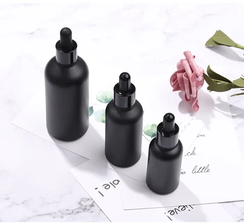

Factory Price 30ml 50ml 100ml Eye Dropper Bottle Black Coated Glass Uv Resistant Essential Oil And Aromatherapy Reagent Pipette