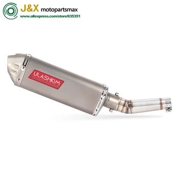 

Motorcycle Exhaust Muffler Pipe Link Pipe Carbon Fiber Exhaust Slip on Escape FOR HONDA NC700 NC750 NC750X 2012-2017