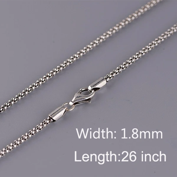 1.8mm 26inch BALMORA классический базовый стерлингового серебра 925 простая застежка Регулируемая Цепочка-ожерелье для женщин и мужчин пара ювелирных изделий - Окраска металла: 1.8mm 26inch