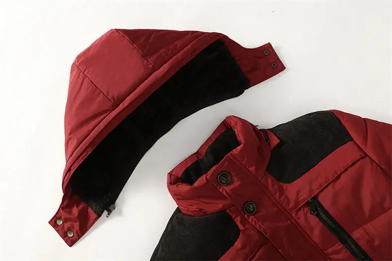 -20 'C Winter Fleece Warm Men Jacket Coats Wind Resistant Autumn Thick Fur Trim Hooded Jacket Mens Cotton Padded 2019 MuLS Brand 21