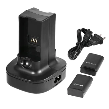 

Charger Base Charging Station Dock+2 Rechargeable Battery for XBOX 360 Controle Controller Gamepad KQS8