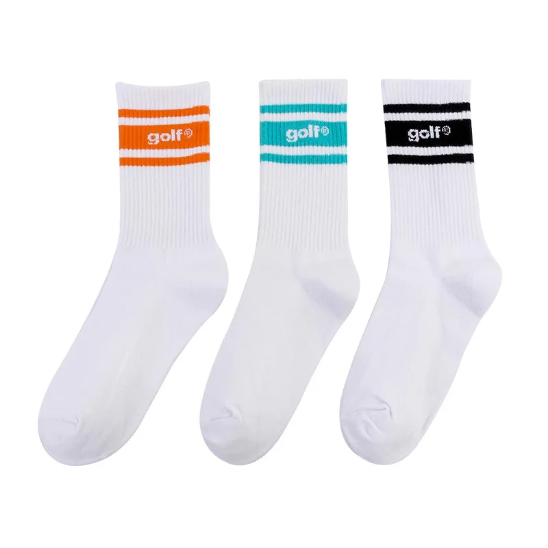 Носки для гольфа в полоску мятно-зеленого цвета, популярные брендовые носки, осень и зима, стиль, хлопковые спортивные носки до середины икры, мужские и женские носки