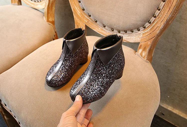 Winter new Kids Boots Girls Boots Children High Bow Tie Shoes Girls Pincess Dress Boots Big Kids Shoes size 26-37