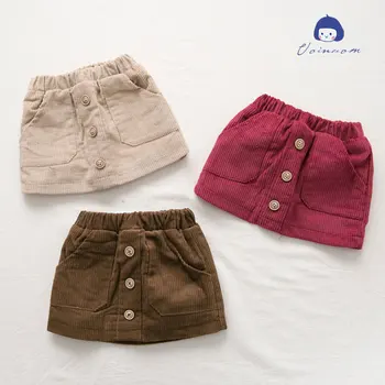

Girls' Short Skirts 2019 Winter New Children's Korean Plus Velvet Thick Corduroy Skirts Toddler Girl A-line Tutu Skirts 2-8 Year