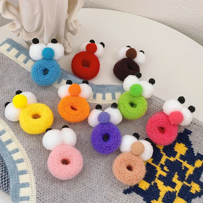Charming Candy Color Big Eyes Hair Scrunchie – Fun & Stretchy Hair Accessory