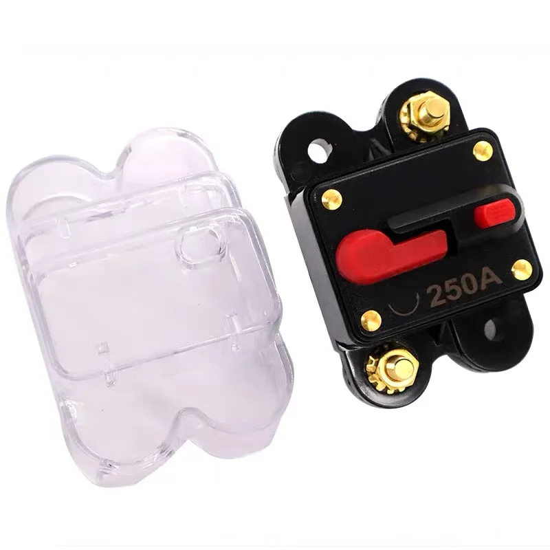 

50A 60A 80A 100A 150A 200A 250A 300A 12-48V Car Audio Amplifier Circuit Breaker Fuse Holder Stereo Amplifier Refit