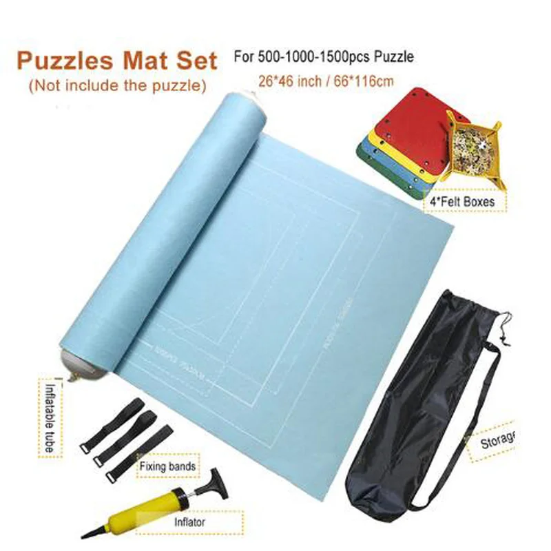 Puzzles Mat Jigsaw Roll Felt Play Blanket For 1500/2000/3000 Pieces Puzzle Accessories Portable Travel Storage bag | Игрушки и хобби