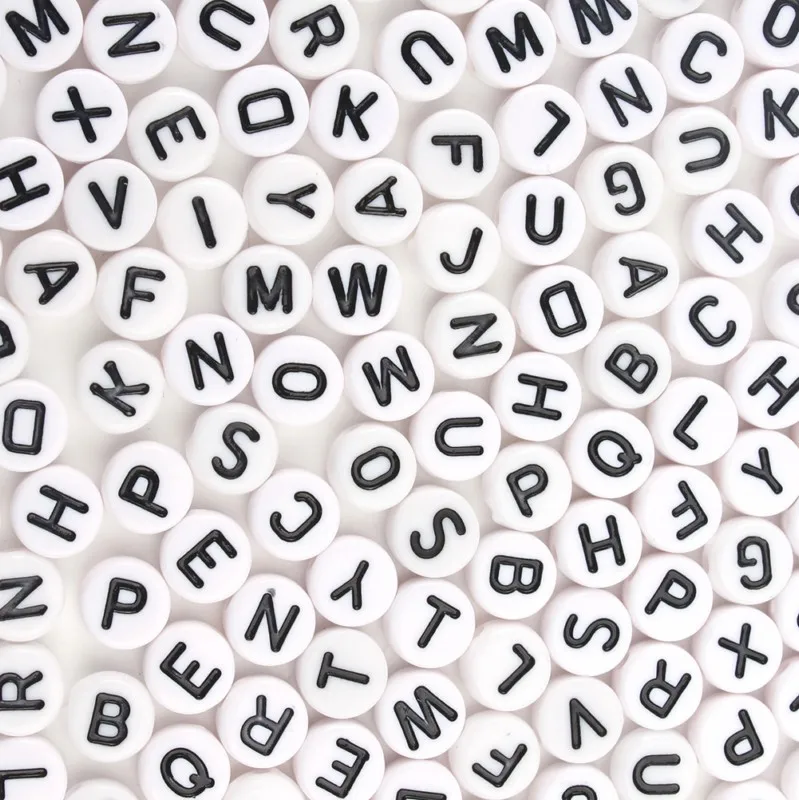 Vibrant Alphabet Acrylic Beads