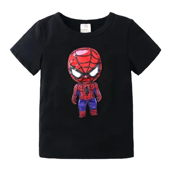 

Cartoon Children Boys T-shirts Novelty Shine Kids T shirts Cotton Short Sleeve Tee Tops Summer Children's Clothes 2-7 Years
