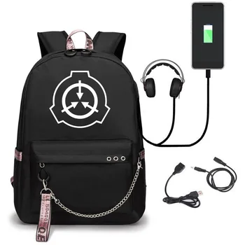 

SCP Cosplay Canvas Backpack Student School Shoulder Bag Laptop Travel Fashion Rucksack Gift Outdoor Mochila