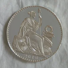 

35MM Silver Plated Peruvian Statue of Liberty Commemorative Medallion American Statue of Liberty Commemorative Coin