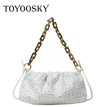 

TOYOOSKY Small Wool Hand Bags for Women 2020 Women's Bag Trend Handbags Female Travel Shoulder Bag Lady Chain Designer Bag