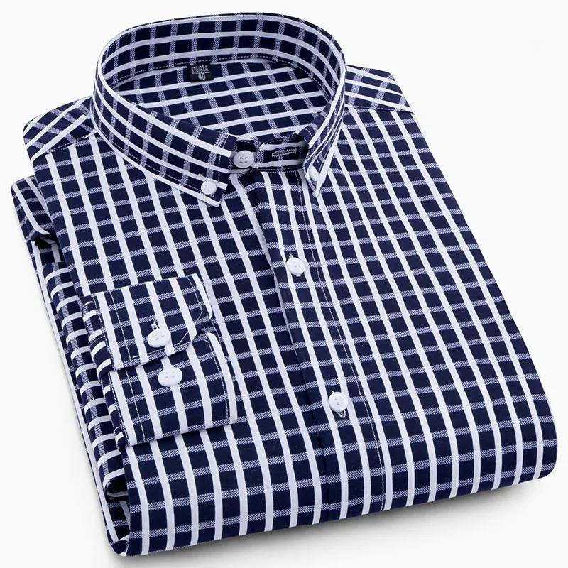 New Fashion Men's Casual Printed Shirts Long Sleeve Social Business Thin Clothes Lightweight Button-down Male Dress Shirt mens short sleeve shirts Shirts