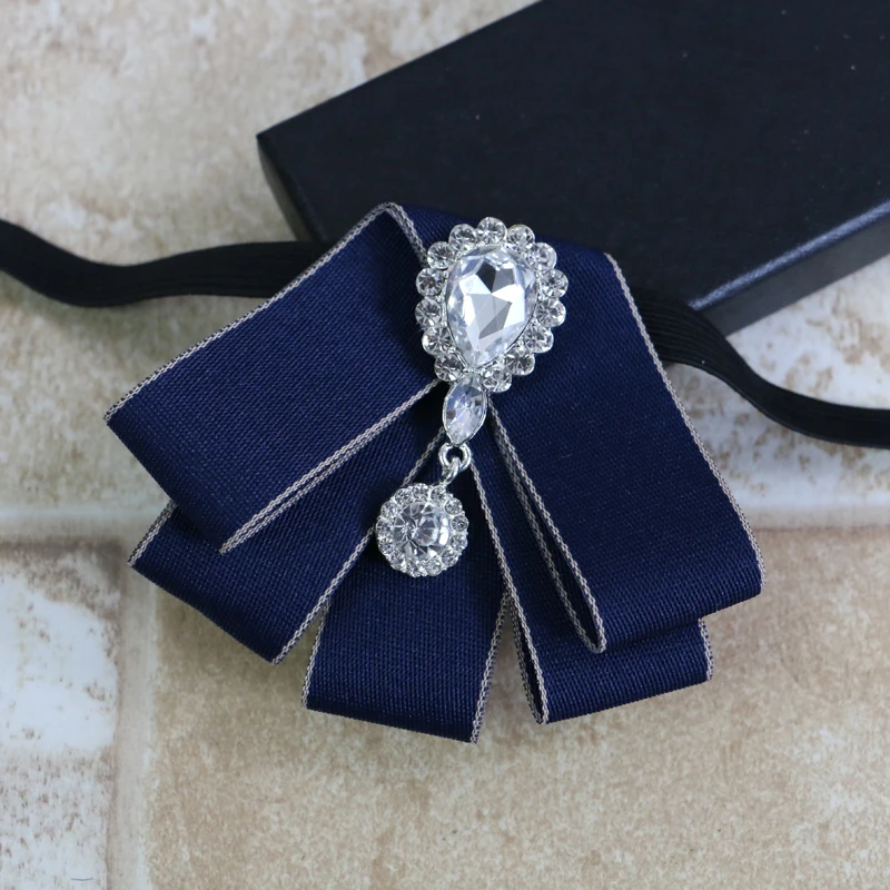 I-Remiel корейский винтажный роскошный Алмазный галстук-бабочка Британский цветок брошь с бантом галстук-бабочка для мужчин Свадебный костюм Одежда и аксессуары