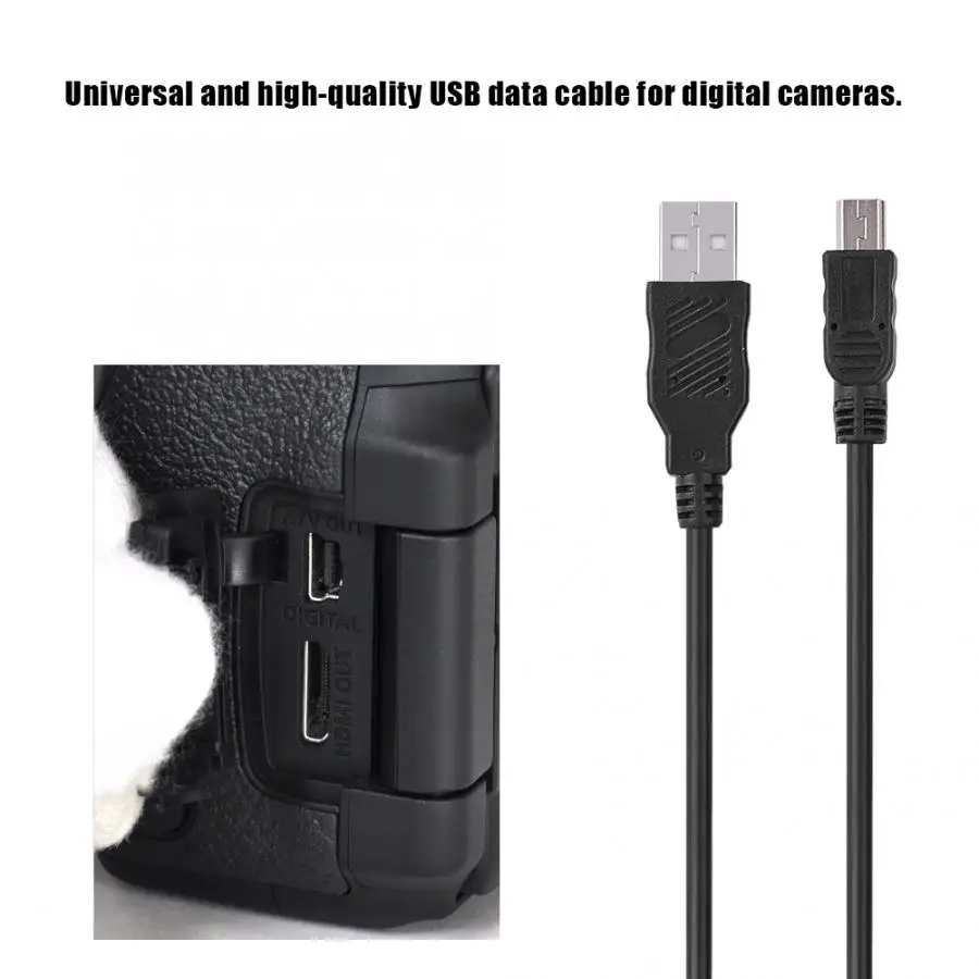 Аудио кабель 1,0 м USB кабель для передачи данных USB 2,0 to Mini B 5-контактный разъем объектива Цифрового Фотоаппарата Canon Digital Камера передачи данных кабель Шнур для Canon Cam