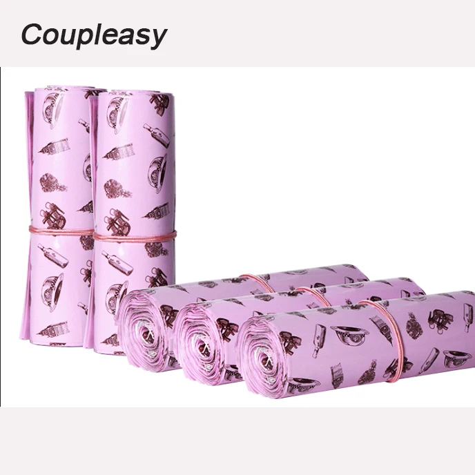 100pcs-pink-purple-poly-mailers-large-plastic-courier-bag-black-print-shipping-mailing-bags-thicken-storage-bag-27x35cm-32x41cm