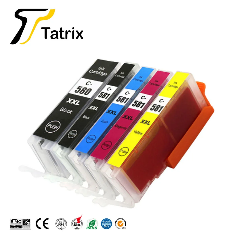 For Canon 580XXL PGI 580 CLI 581XXL Ink Cartridge for Canon PIXMA TR7550/TR8550/TS6150/TS6151/TS8150/TS8151/TS8152/TS9150/TS9155