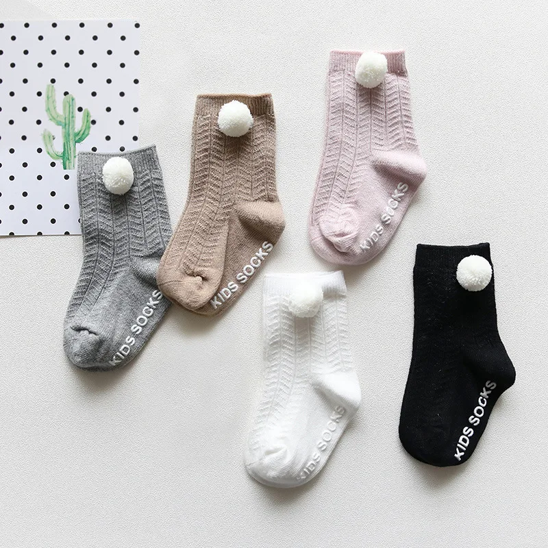 Детские носки для девочек высококачественные однотонные простые нескользящие