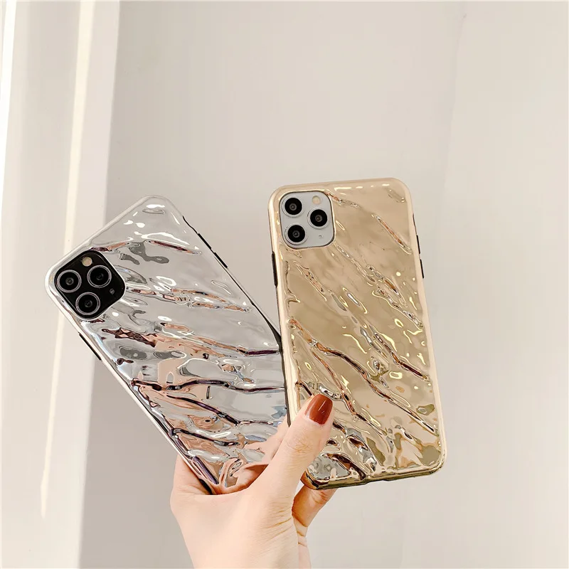 Чистый цвет воды пульсации Чехол для мобильного телефона iPhone 11 11pro Max 7p 8 8p X XR XS