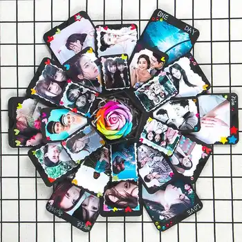 

Surprise Party's Surprise Explosion Box Love Flower Box for Birthday Valentine Wedding DIY Photo Album Birthday Gift Anniversary