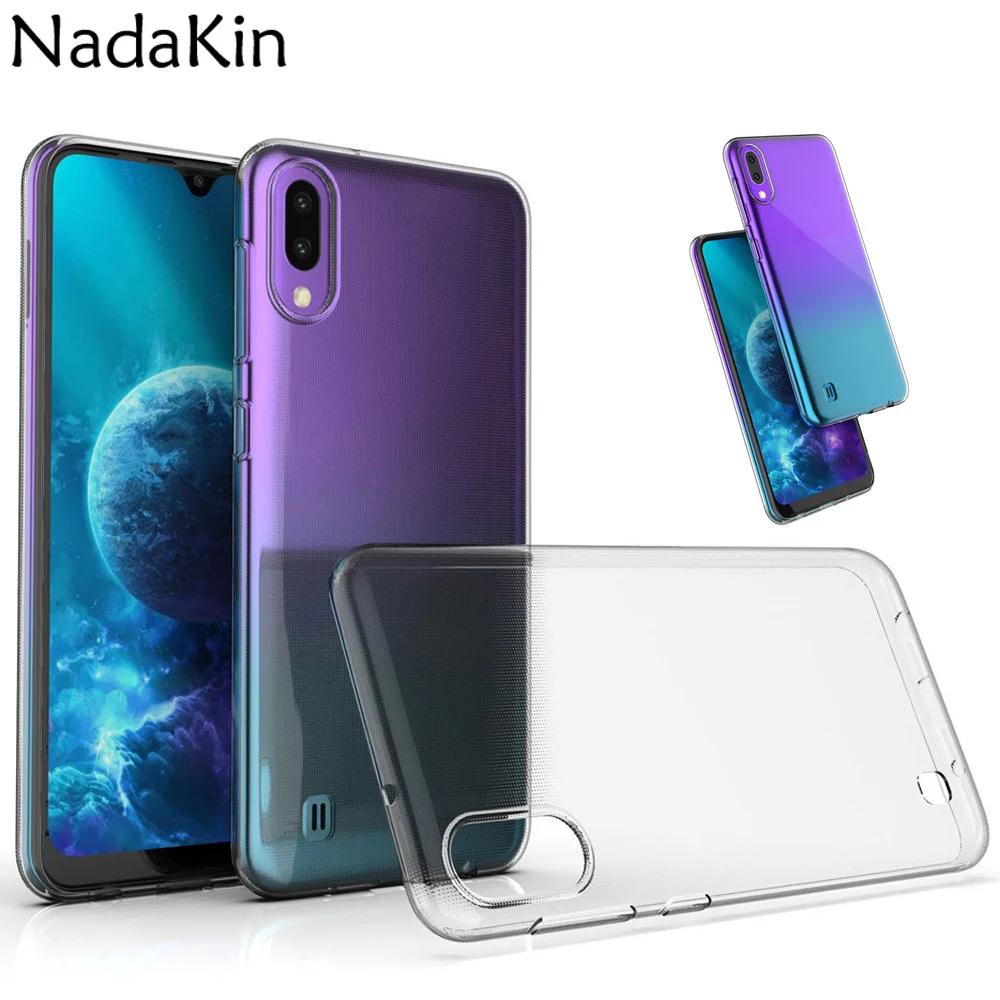 Прозрачная мягкая Встроенная задняя крышка чехол для телефона samsung Galaxy A10 A20 A30 A40