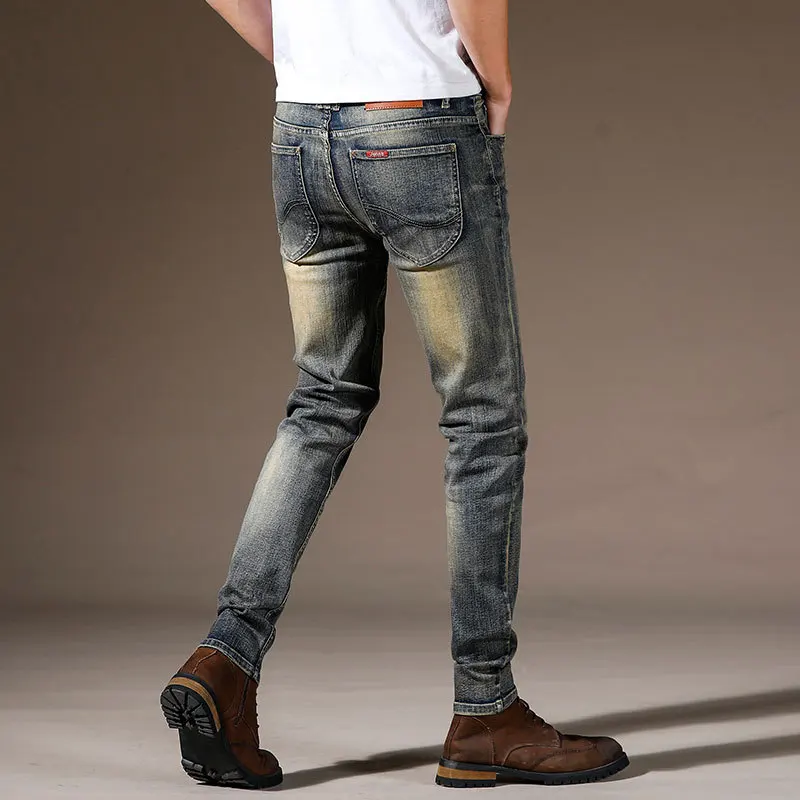 classica jeans homens, masculino jeans retos, plus-size 28-40 8879