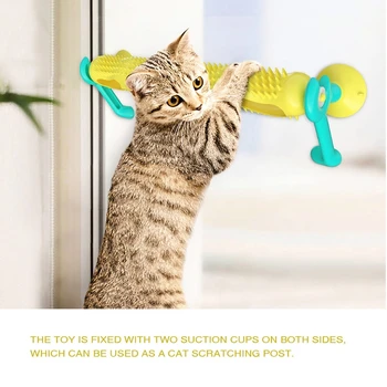 

Catnip Sucker Rotated Trackball Puzzle Toy Cat Catnip Ball Pet Kitten Molar Teething Cleaning Turntable Windmill Gifts