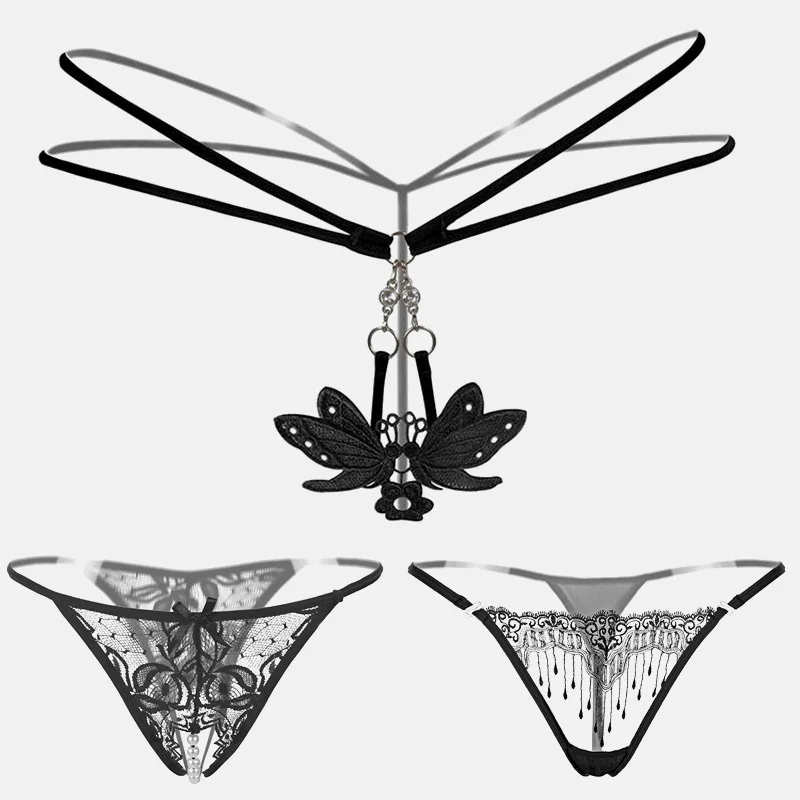 Women Pearl Underwear Thongs Low Waist Bowknot Strings Sexy Transparent G-string Lace Panties  Tanga Mujer Erotic Porno Lingerie Women Pearl Underwear Thongs Low Waist Bowknot Strings Sexy Transparent G-string Lace Panties  Tanga Mujer Erotic Porno Lingerie