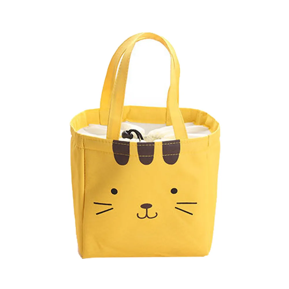 Cute Cartoon Lunch Box Animal Thermal Insulated Tote Cooler Bag Bento Pouch Fresh Food Container Oxford Waterproof Luch Bags