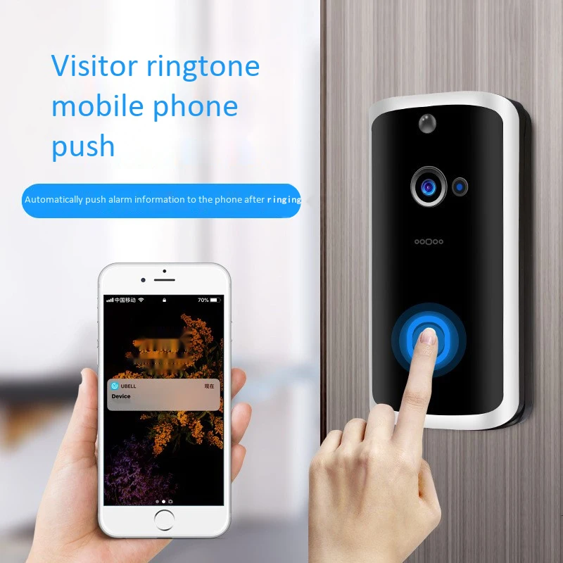 Wifi Security Doorbell Smart Hd 720P Visual Intercom Recording Video Door Phone Remote Home Monitoring Night-Vision